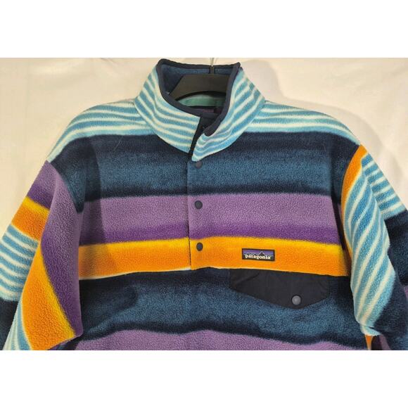 Patagonia Worn Wear Men's Lightweight Synchilla Snap-T Pullover Jacket Medium - Picture 3 of 6